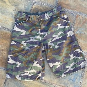 Vintage camo cargo shorts